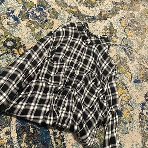 Black checkered flannel